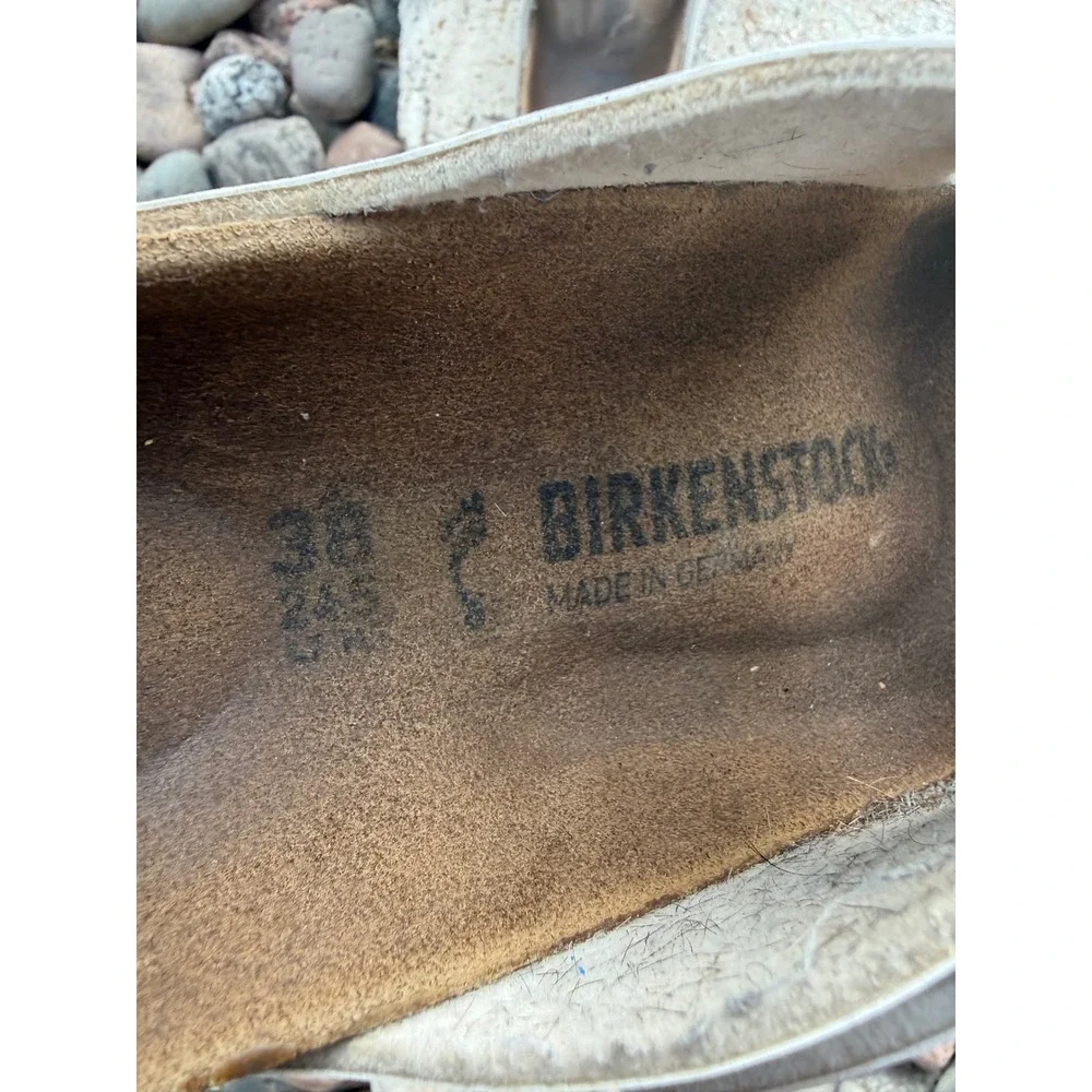 Birkenstock Arizona White Birko-Flor Sandals Womens EU 38 US 7 Narrow - Picture 11 of 11